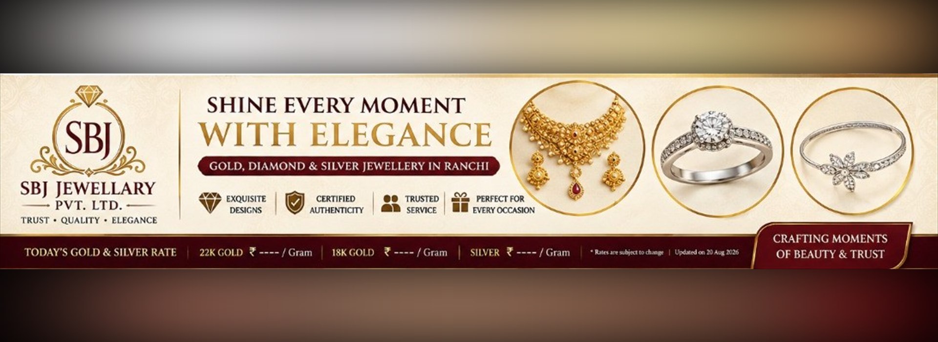 Shine every moment with elegance &ndash; Gold, Diamond and Silver Jewellery in Ranchi